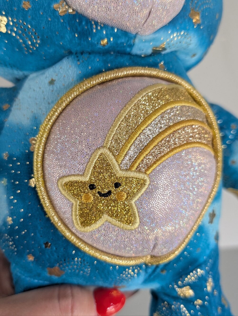 Care Bears Collector Edition Wish Bear, Gold Stars, Glowing Belly - Picture 11 of 14